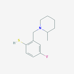 4-Fluoro-2-((2-methylpiperidin-1-yl)methyl)benzenethiol - 