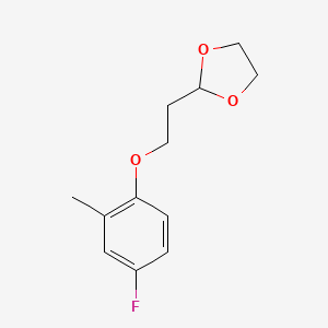 2-(2-(4-Fluoro-2-methylphenoxy)ethyl)-1,3-dioxolane - 