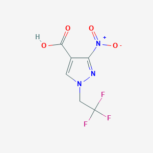 3-Nitro-1-(2,2,2-trifluoroethyl)-1H-pyrazole-4-carboxylic acid - 