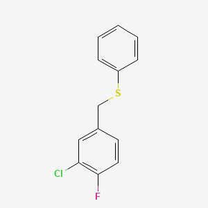1-Chloro-2-fluoro-5-(phenylsulfanylmethyl)benzene - 1443331-25-6