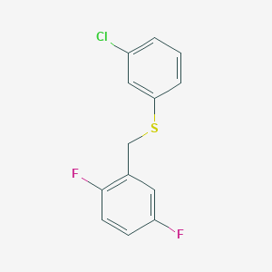 1,4-Difluoro-2-[(3-chlorophenyl)sulfanylmethyl]benzene - 