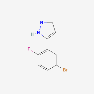 3-(5-Bromo-2-fluorophenyl)-1H-pyrazole - 