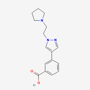 3-(1-(2-(pyrrolidin-1-yl)ethyl)-1H-pyrazol-4-yl)benzoic acid - 