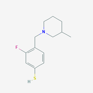 3-Fluoro-4-((3-methylpiperidin-1-yl)methyl)benzenethiol - 