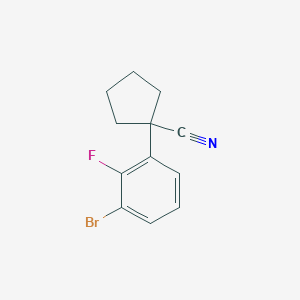 1-(3-Bromo-2-fluorophenyl)cyclopentane-1-carbonitrile - 