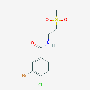 3-Bromo-4-chloro-N-(2-(methylsulfonyl)ethyl)benzamide - 