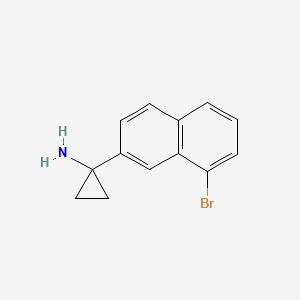1-(8-Bromonaphthalen-2-YL)cyclopropan-1-amine - 