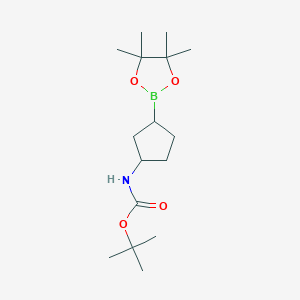 [3-(4,4,5,5-Tetramethyl-[1,3,2]dioxaborolan-2-yl)-cyclopentyl]-carbamic acid tert-butyl ester - 