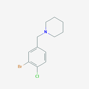 1-[(3-Bromo-4-chlorophenyl)methyl]piperidine - 