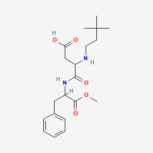 3-[(3,3-Dimethylbutyl)amino]-3-[(1-methoxy-1-oxo-3-phenylpropan-2-yl)carbamoyl]propanoic acid - 
