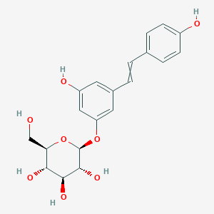 (2S,3R,4S,5S,6R)-2-[3-hydroxy-5-[2-(4-hydroxyphenyl)ethenyl]phenoxy]-6-(hydroxymethyl)oxane-3,4,5-triol - 