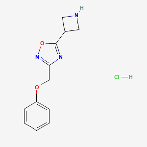5-(Azetidin-3-yl)-3-(phenoxymethyl)-1,2,4-oxadiazole hydrochloride - 