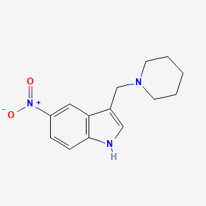 3-(1-PIPERIDINYLMETHYL)-5-NITRO-1H-INDOLE - 3414-69-5
