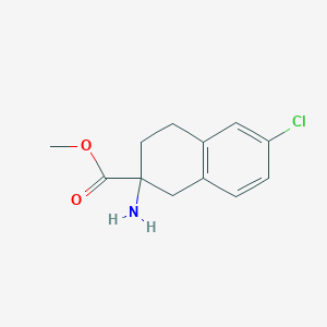 2-Amino-6-chloro-1,2,3,4-tetrahydro-naphthalene-2-carboxylic acid methyl ester - 1092519-17-9