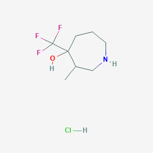 3-Methyl-4-(trifluoromethyl)azepan-4-ol hydrochloride - 