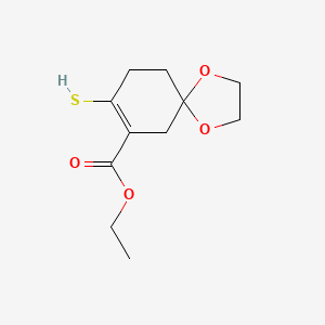 8-Mercapto-1,4-dioxa-spiro[4.5]dec-7-ene-7-carboxylic acid ethyl ester - 