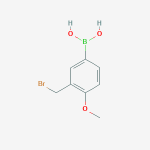 (3-(Bromomethyl)-4-methoxyphenyl)boronic acid - 