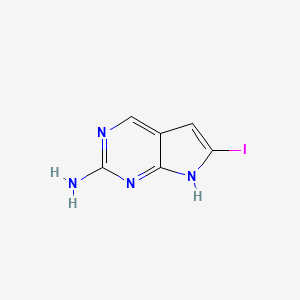 6-Iodo-7H-pyrrolo[2,3-d]pyrimidin-2-amine - 