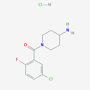 1-(5-chloro-2-fluorobenzoyl)piperidin-4-amine HCl - 
