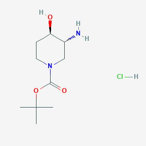(3R,4R)-rel-tert-Butyl 3-amino-4-hydroxypiperidine-1-carboxylate hydrochloride - 