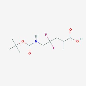 5-(tert-Butoxycarbonylamino)-4,4-difluoro-2-methylpentanoic acid - 