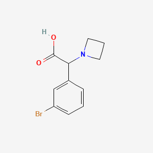 2-(Azetidin-1-yl)-2-(3-bromophenyl)acetic acid - 1951438-81-5