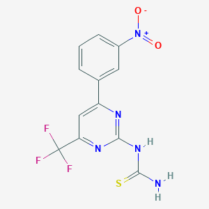 6-(3-Nitrophenyl)-2-thioureido-4-(trifluoromethyl)pyrimidine - 