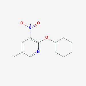2-(Cyclohexyloxy)-5-methyl-3-nitropyridine - 