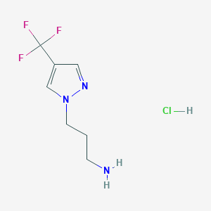 3-[4-(Trifluoromethyl)-1H-pyrazol-1-yl]propan-1-amine hydrochloride - 