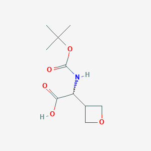 (R)-2-((tert-butoxycarbonyl)amino)-2-(oxetan-3-yl)acetic acid - 