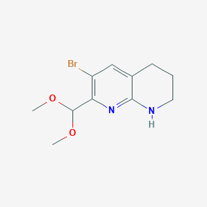 6-Bromo-7-(dimethoxymethyl)-1,2,3,4-tetrahydro-1,8-naphthyridine - 