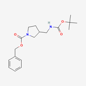 3-(tert-Butoxycarbonylaminomethyl)pyrrolidine-1-carboxylic acid benzyl ester - 