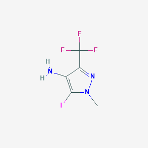 5-Iodo-1-methyl-3-(trifluoromethyl)-1H-pyrazol-4-amine - 