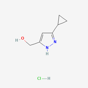(3-cyclopropyl-1H-pyrazol-5-yl)methanol;hydrochloride - 1855888-34-4