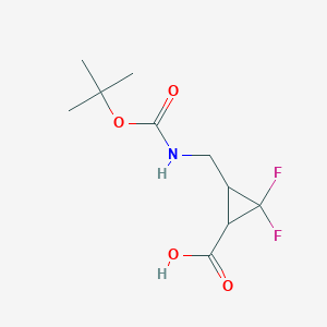 3-(((tert-Butoxycarbonyl)amino)methyl)-2,2-difluorocyclopropane-1-carboxylic acid - 
