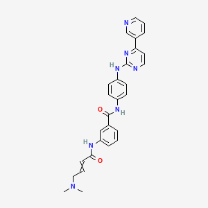 (E)-3-(4-(dimethylamino)but-2-enamido)-N-(4-((4-(pyridin-3-yl)pyrimidin-2-yl)amino)phenyl)benzamide - 
