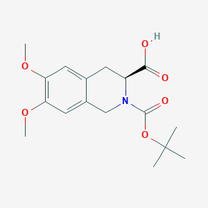 (S)-2-(tert-Butoxycarbonyl)-6,7-dimethoxy-1,2,3,4-tetrahydroisoquinoline-3-carboxylic acid - 