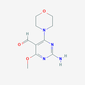 2-Amino-4-methoxy-6-morpholinopyrimidine-5-carbaldehyde - 