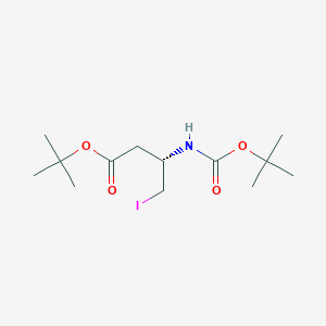 tert-Butyl (S)-3-(Boc-amino)-4-iodobutanoate - 