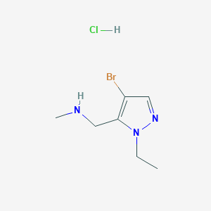 [(4-Bromo-1-ethyl-1H-pyrazol-5-yl)methyl]methylamine hydrochloride - 