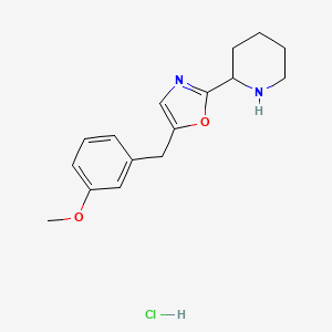 2-[5-(3-Methoxybenzyl)-1,3-oxazol-2-yl]piperidine hydrochloride - 