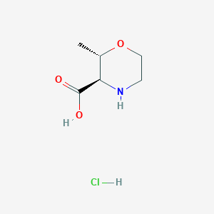 (2S,3R)-2-Methylmorpholine-3-carboxylic acid hydrochloride - 