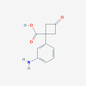 1-(3-Aminophenyl)-3-oxocyclobutane-1-carboxylic acid - 
