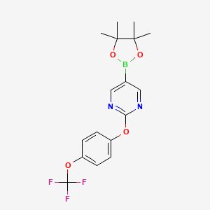 5-(4,4,5,5-Tetramethyl-1,3,2-dioxaborolan-2-yl)-2-(4-(trifluoromethoxy)phenoxy)pyrimidine - 