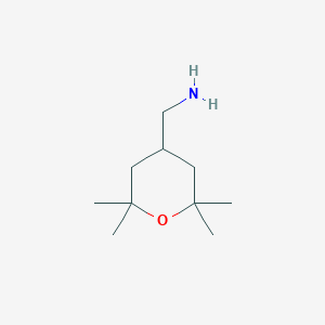 (2,2,6,6-Tetramethyloxan-4-yl)methanamine - 