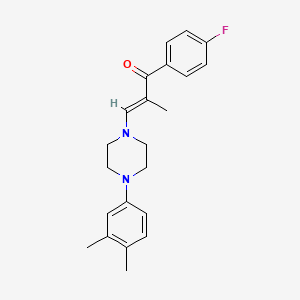 3-(4-(3,4-Dimethylphenyl)-1-piperazinyl)-1-(4-fluorophenyl)-2-methyl-2-propen-1-one - 76691-18-4
