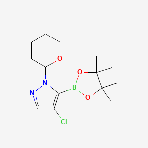 4-Chloro-1-(tetrahydro-2H-pyran-2-YL)-5-(4,4,5,5-tetramethyl-1,3,2-dioxaborolan-2-YL)-1H-pyrazole - 