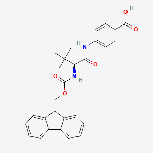4-[(2S)-2-{[(9H-fluoren-9-ylmethoxy)carbonyl]amino}-3,3-dimethylbutanamido]benzoic acid - 