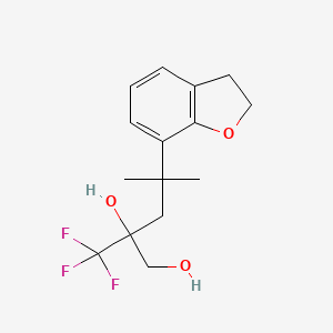 4-(2,3-Dihydrobenzofuran-7-yl)-4-methyl-2-(trifluoromethyl)pentane-1,2-diol - 
