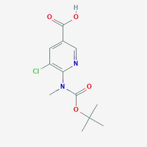6-((tert-Butoxycarbonyl)(methyl)amino)-5-chloronicotinic acid - 
